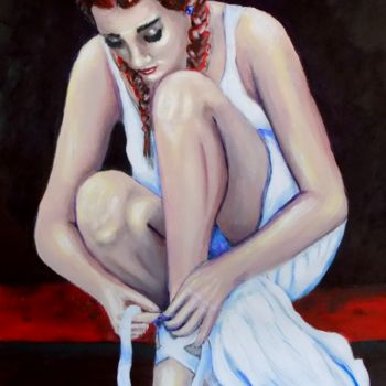 Peinture intitulée "Ballerina 1" par Nick Ercsei, Œuvre d'art originale, Acrylique