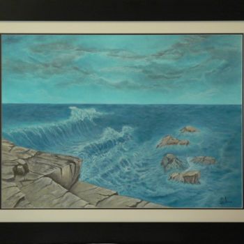 Pintura titulada "Marina desde acanti…" por Encarnación Jerez Torregrosa, Obra de arte original, Otro