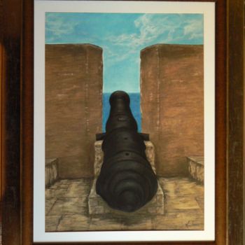 Pintura titulada "Cañón en el Castill…" por Encarnación Jerez Torregrosa, Obra de arte original, Acrílico