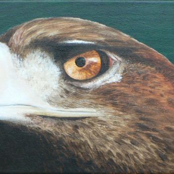 Malerei mit dem Titel "Krafttier Adler" von Sabine Koschier, Original-Kunstwerk