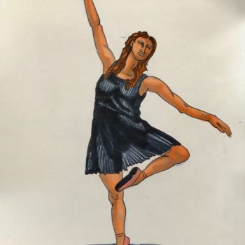"Балерина. Скетч." başlıklı Resim Larissa Lukaneva tarafından, Orijinal sanat, Işaretleyici