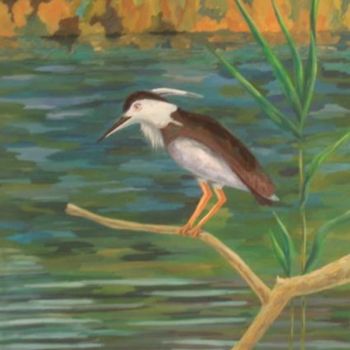 Картина под названием "Речная птица" - Larissa Lukaneva, Подлинное произведение искусства