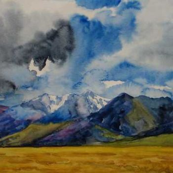 Картина под названием "Steppe. Ridge" - Larissa Lukaneva, Подлинное произведение искусства, Другой