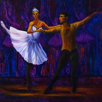 Painting titled "Duet" by Larissa Lukaneva, Original Artwork, Oil