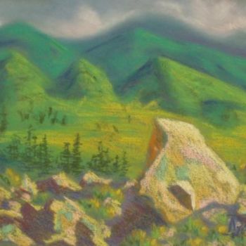 Картина под названием "Алтайские камни" - Larissa Lukaneva, Подлинное произведение искусства
