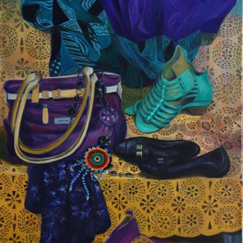 Картина под названием "The Wardrobe" - Larissa Lukaneva, Подлинное произведение искусства, Масло