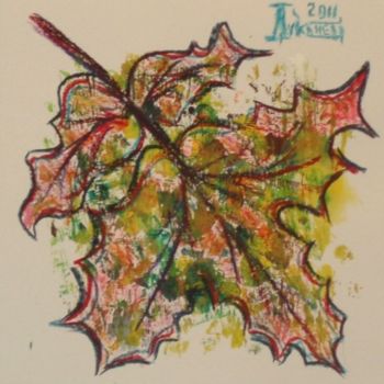 Рисунок под названием "Leaf" - Larissa Lukaneva, Подлинное произведение искусства