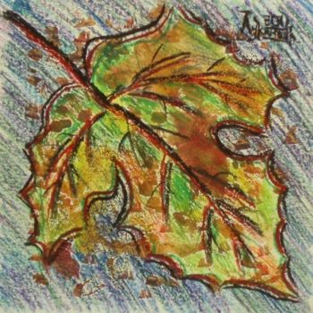 Zeichnungen mit dem Titel "Leaf (2)" von Larissa Lukaneva, Original-Kunstwerk