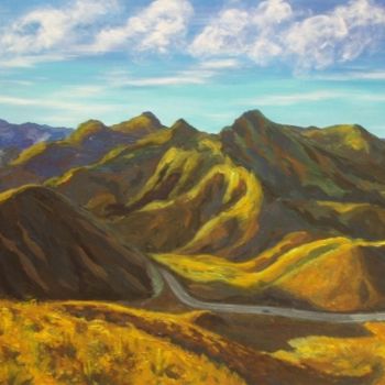 Painting titled "The Road in the Mou…" by Larissa Lukaneva, Original Artwork