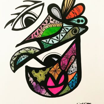 Drawing titled "LilyLips" by End'S De Signs, Original Artwork, Marker