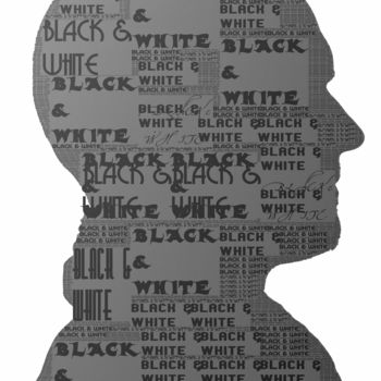 Digital Arts titled "Black and White" by Polaroyd, Original Artwork, Digital Painting