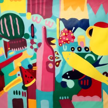 Картина под названием "“Verano”" - Ener Asniak, Подлинное произведение искусства, Рисунок распылителем краски