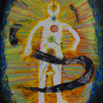 Peinture intitulée "A Aura Celestial" par Diego José Lopes, Œuvre d'art originale, Huile