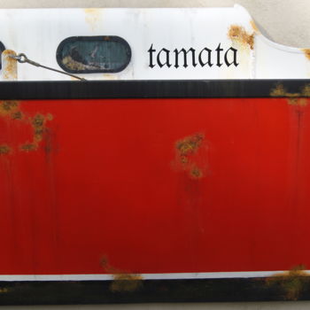 Malerei mit dem Titel ""TAMATA" voilier (B…" von Jacques Engleraud, Original-Kunstwerk