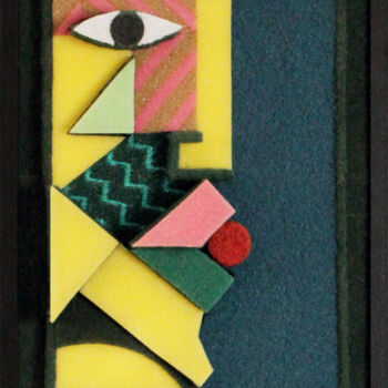 Sculpture intitulée "SpongePop No 1-523" par Eni Pullumbi, Œuvre d'art originale, Acrylique Monté sur Autre panneau rigide
