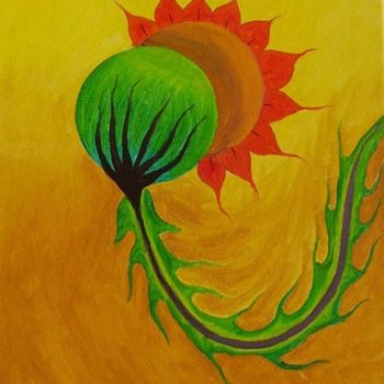 Ζωγραφική με τίτλο "Life and sun" από Manoela Almeida Santos, Αυθεντικά έργα τέχνης