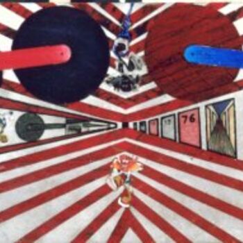Картина под названием "Trip" - Luca Geremia Russo Multiverse Maze Art, Подлинное произведение искусства, Акрил Установлен на…