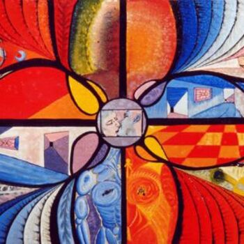 Картина под названием "La Madre" - Luca Geremia Russo Multiverse Maze Art, Подлинное произведение искусства, Акрил Установле…