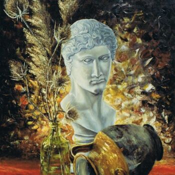 제목이 "N°133 Nature morte…"인 미술작품 Enio Maccazzola로, 원작, 기름 나무 들것 프레임에 장착됨