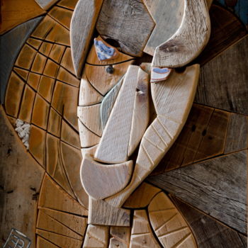 Skulptur mit dem Titel "sguardo" von Ennio Bastiani, Original-Kunstwerk, Holz