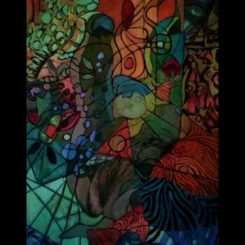 Painting titled "LA CORTIGIANA" by Ennio Bastiani, Original Artwork, Acrylic