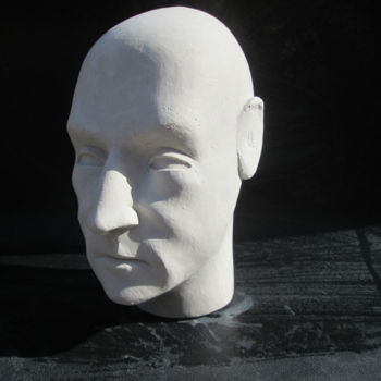 Sculpture titled "Franco - opera 224/…" by Ennio, Original Artwork, Plaster