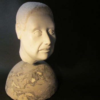 Sculpture titled "self portrait n° 2…" by Ennio, Original Artwork, Terra cotta