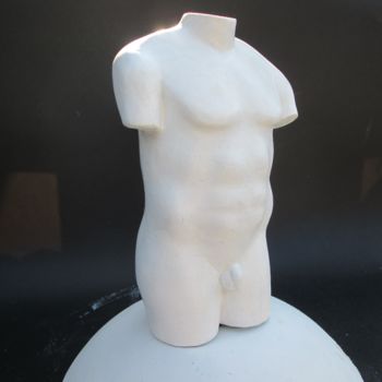 Skulptur mit dem Titel "busto virile di Alb…" von Ennio, Original-Kunstwerk, Terra cotta