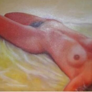 Peinture intitulée "Eva in relax" par De Rosa Ennio, Œuvre d'art originale