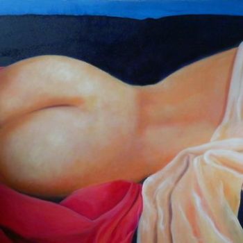 Peinture intitulée "The back" par De Rosa Ennio, Œuvre d'art originale