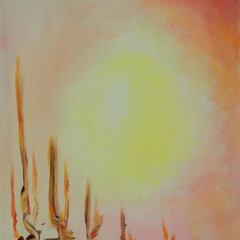 Painting titled "Solaris" by Fiona Caldone, Original Artwork, Oil