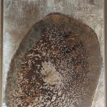 Malerei mit dem Titel "Amatista dorada" von Enric Correa, Original-Kunstwerk, Emaille