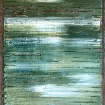 Peinture intitulée "Composición verde m…" par Enric Correa, Œuvre d'art originale, Émail