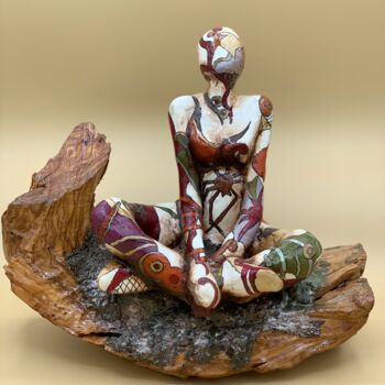 Sculpture titled "Reflect" by Enrica Toffoli, Original Artwork, Clay