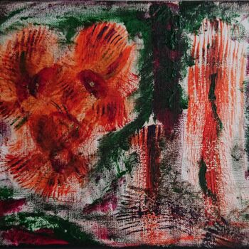 Malerei mit dem Titel "Blumen" von Enrico Haack, Original-Kunstwerk, Öl