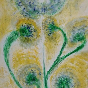 Peinture intitulée "Sonnenblume" par Enrico Haack, Œuvre d'art originale, Huile