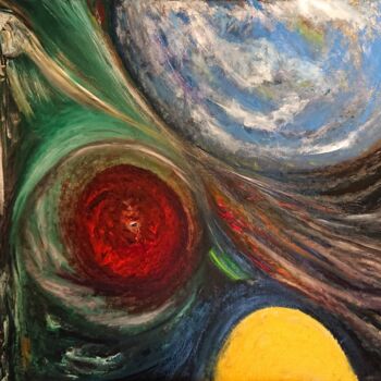 Pintura intitulada "Universe" por Enrico Haack, Obras de arte originais, Óleo