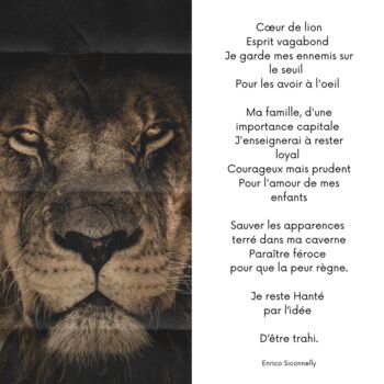 Digital Arts titled "Coeur de lion" by Enrico Siconnelly, Original Artwork, Photo Montage