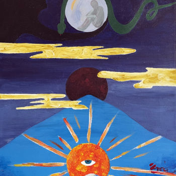 Pintura titulada "bolla e sole" por Enrico Torricelli, Obra de arte original, Acrílico