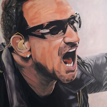 Painting titled "Bono" by Enrique Escolar Hernández, Original Artwork, Oil Mounted on Wood Stretcher frame
