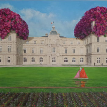 Schilderij getiteld "Luxembourg" door Enrique Etievan, Origineel Kunstwerk