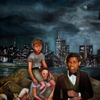 Arts numériques intitulée "Un poète à New York…" par José Sales Albella, Œuvre d'art originale, Huile