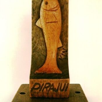 Sculptuur getiteld "peixe símbolo do mu…" door Kin, Origineel Kunstwerk