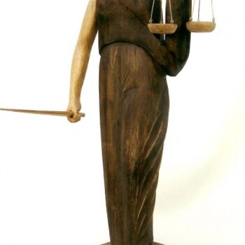 Escultura intitulada "deusa da justiça (t…" por Kin, Obras de arte originais