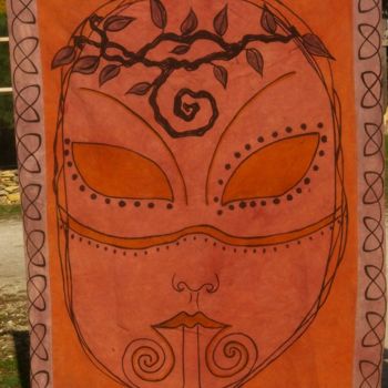 Artcraft titled "Masque" by Lou Panneau, Original Artwork, Home Décor