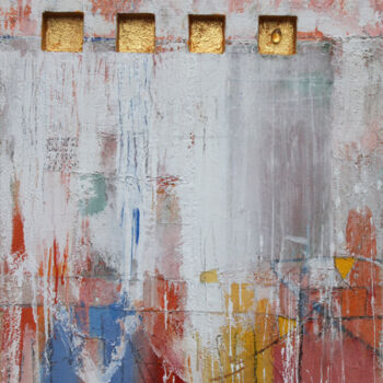 Pittura intitolato "Nicchie dorate" da Enzo Archetti, Opera d'arte originale, Acrilico Montato su Altro pannello rigido