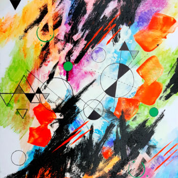 Painting titled "Geometric absolute…" by Zo, Original Artwork, Acrylic