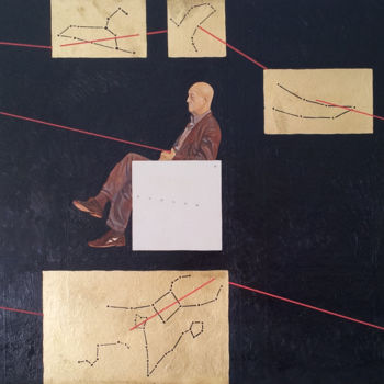 Schilderij getiteld "il-viaggiatore-dell…" door Enzo Ceglie, Origineel Kunstwerk, Olie