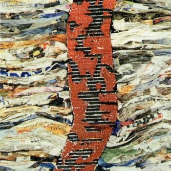 Collages titled "Sentiero rosso" by Enzo Correnti, Original Artwork