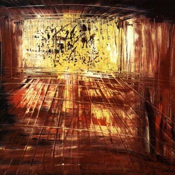 Painting titled "Garage" by Enzo Nico, Original Artwork, Oil